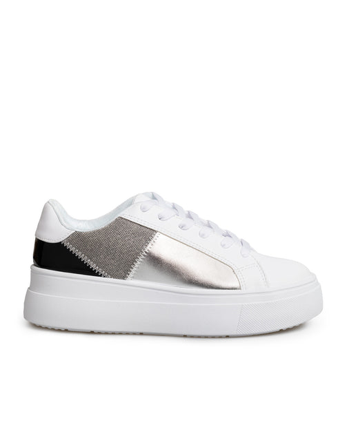 Tenis Blanco Texturas Multicolor 9132